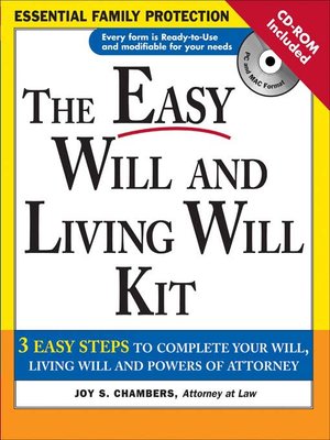 cover image of Easy Will and Living Will Kit